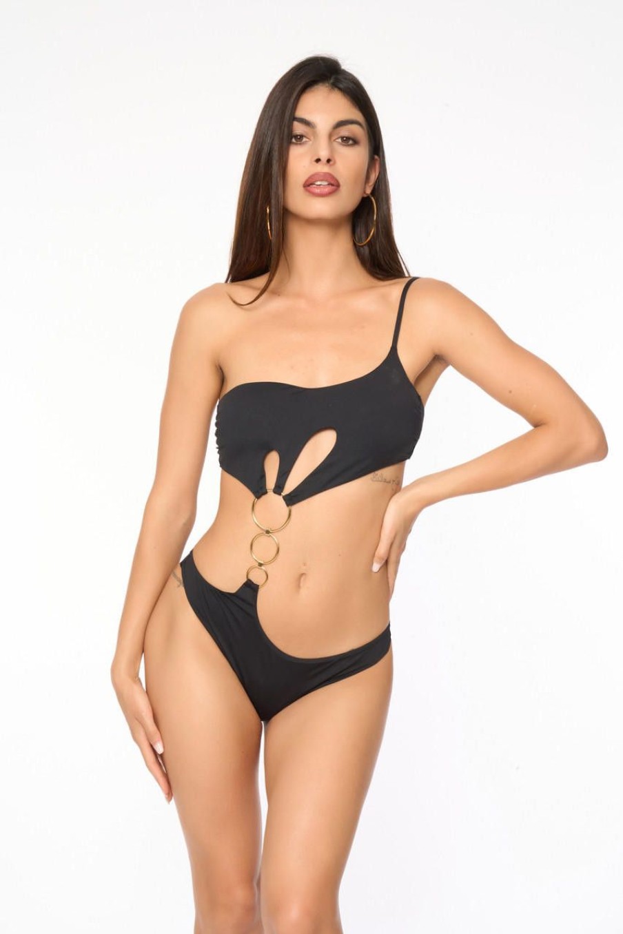 Costumi Da Bagno Miss Bikini | Trikini Monospalla Con Anelli